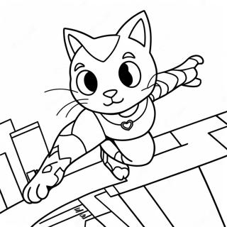 Heroischer Cat Noir In Aktion Ausmalbild 117650 52899