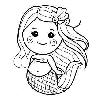 Schone Meerjungfrau Mit Fliessendem Haar Ausmalbild 117803-53015