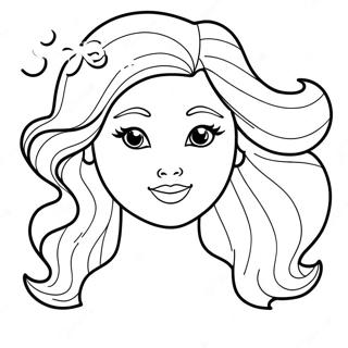 Schone Meerjungfrau Mit Fliessendem Haar Ausmalbild 117803-53016