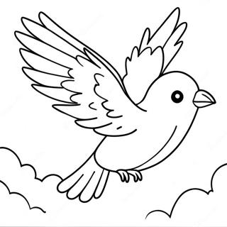 Bunter Vogel Der Am Himmel Schwebt Ausmalbild 117881 53075