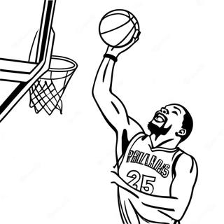 Kevin Durant Beim Dunking Ausmalbild 118037-53193