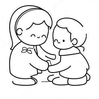 Herzerwarmende Freundlichkeitsakte Ausmalbild 118088 53236