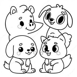 Freundliche Tiere Verbreiten Freundlichkeit Ausmalbild 118089 53237