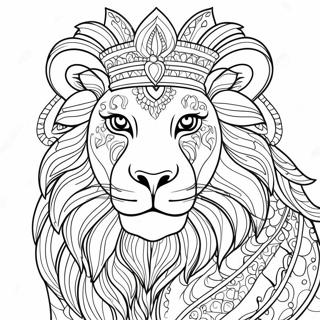 Detailliertes Lowenportrat Ausmalbild 118244 53357