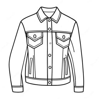 Stylische Jeansjacke Ausmalbild 118347-53549