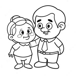 Lustiges Vatertagscartoon Ausmalbild 118425 53618