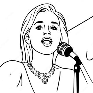 Miley Cyrus Singt Auf Der Buhne Ausmalbild 118447-53627