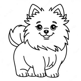 Niedlicher Pomeranian Welpe Ausmalbild 118574 53727