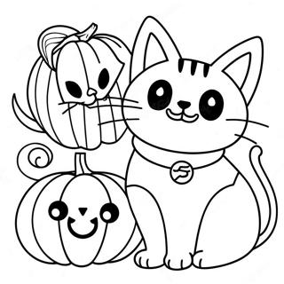 Halloween Cats Ausmalbilder