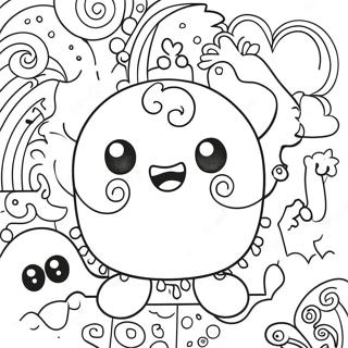 Verspielt Kawaii Monster Doodle Ausmalbild 118885 53976
