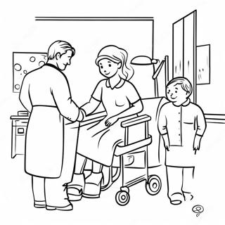 Superhelden Krankenschwester Hilft Patienten Ausmalbild 118962-54032