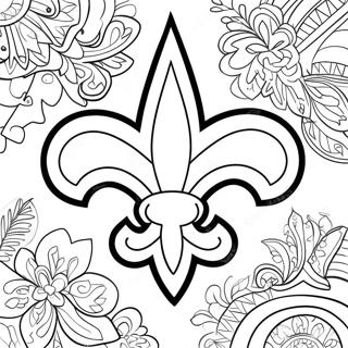 New Orleans Saints Logo Ausmalbild 119012-54065