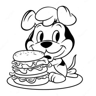 Wakko Warner Der Ein Riesiges Sandwich Isst Ausmalbild 119166 54191