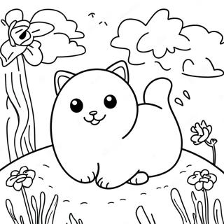 Schlafende Katze Beim Nickerchen Poppy Playtime Ausmalbild 119397-54368