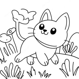 Verspielte Katze Beim Nickerchen Poppy Playtime Ausmalbild 119398-54372