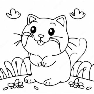 Gluckliche Katze Beim Nickerchen Poppy Playtime Ausmalbild 119400 54377