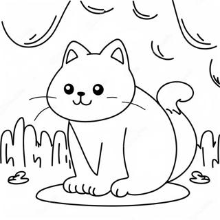 Gluckliche Katze Beim Nickerchen Poppy Playtime Ausmalbild 119400 54378