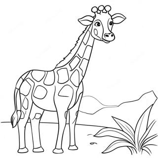 Realistische Giraffe Ausmalbild 119525-54462