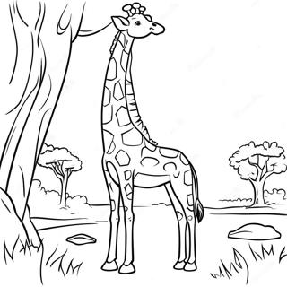 Majestatische Giraffe In Der Savanne Ausmalbild 119526 54467
