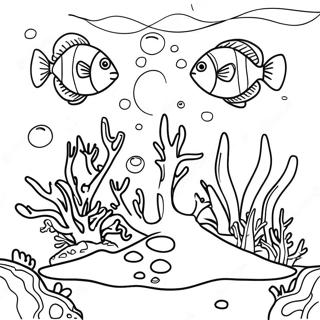 Buntes Korallenriff Unterwasser Ausmalbild 119732-54632