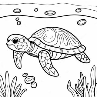 Majestatische Meeresschildkrote Schwimmend Ausmalbild 119733 54635