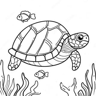 Majestatische Meeresschildkrote Schwimmend Ausmalbild 119733 54636