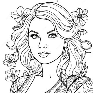 Fesselndes Taylor Swift Evermore Album Ausmalbild 119890-54762