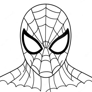Cartoon Ausmalbild Von Spiderman Gesicht 120097 54917