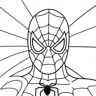 Klassisches Ausmalbild Von Spiderman Gesicht 120098 54922