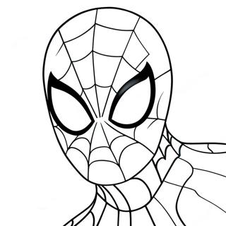 Klassisches Ausmalbild Von Spiderman Gesicht 120098 54923