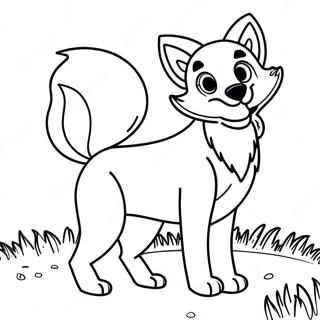 Abenteuerlicher Fuchs Und Hund Ausmalbild 120300-55078