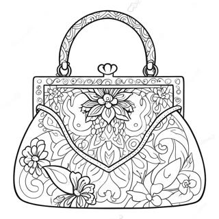 Glitzernde Abendhandtasche Ausmalbild 120451 55191