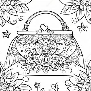 Glitzernde Abendhandtasche Ausmalbild 120451 55192