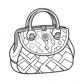 Niedliche Tiermuster Handtasche Ausmalbild 120452 55194