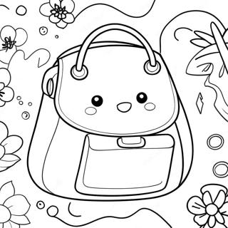 Niedliche Tiermuster Handtasche Ausmalbild 120452 55195