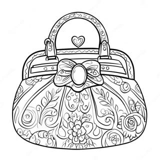 Schicke Designer Handtasche Ausmalbild 120454-55203