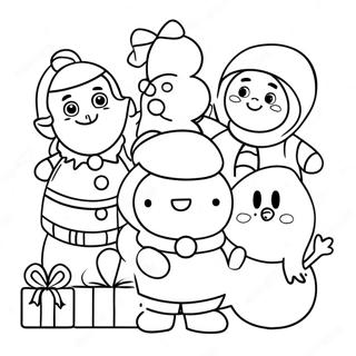 Niedliche Weihnachts Crewmitglieder Aus Among Us Ausmalbild 120504-55234