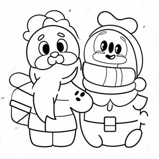 Niedliche Weihnachts Crewmitglieder Aus Among Us Ausmalbild 120504-55236