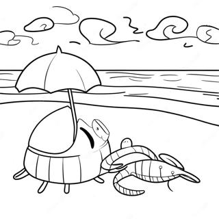 Strand Sommer Malvorlage 120833-55676