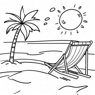 Sonnige Strand Szene Malvorlage 120834-55678