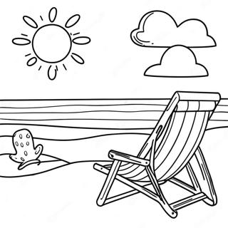 Sonnige Strand Szene Malvorlage 120834-55679