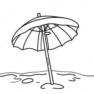 Bunte Strand Schirm Malvorlage 120835-55493