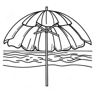 Bunte Strand Schirm Malvorlage 120835-55496