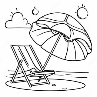 Bunte Strand Schirm Malvorlage 120835-55681