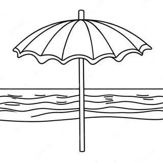 Bunte Strand Schirm Malvorlage 120835-55683
