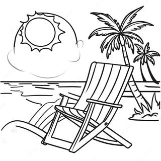 Entspannender Strandstuhl Mit Palme Ausmalbild 120837-55501