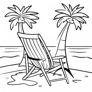 Entspannender Strandstuhl Mit Palme Ausmalbild 120837-55503