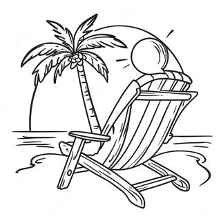 Entspannender Strandstuhl Mit Palme Ausmalbild 120837-55504