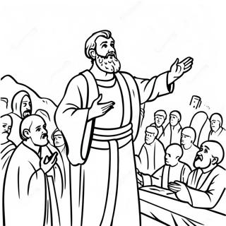 Apostel Paulus Predigt Ausmalbild 121091-55879