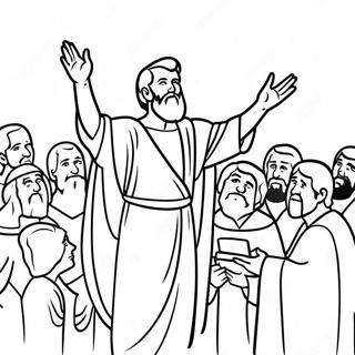 Apostel Paulus Predigt Ausmalbild 121091-55880